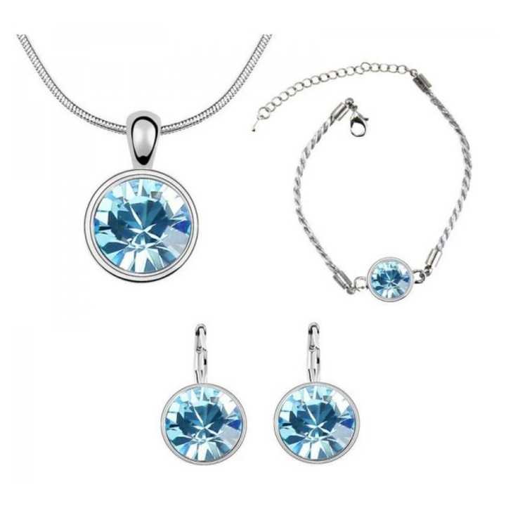 Set bijuterie femei lant pandantiv cercei si bratara Alice