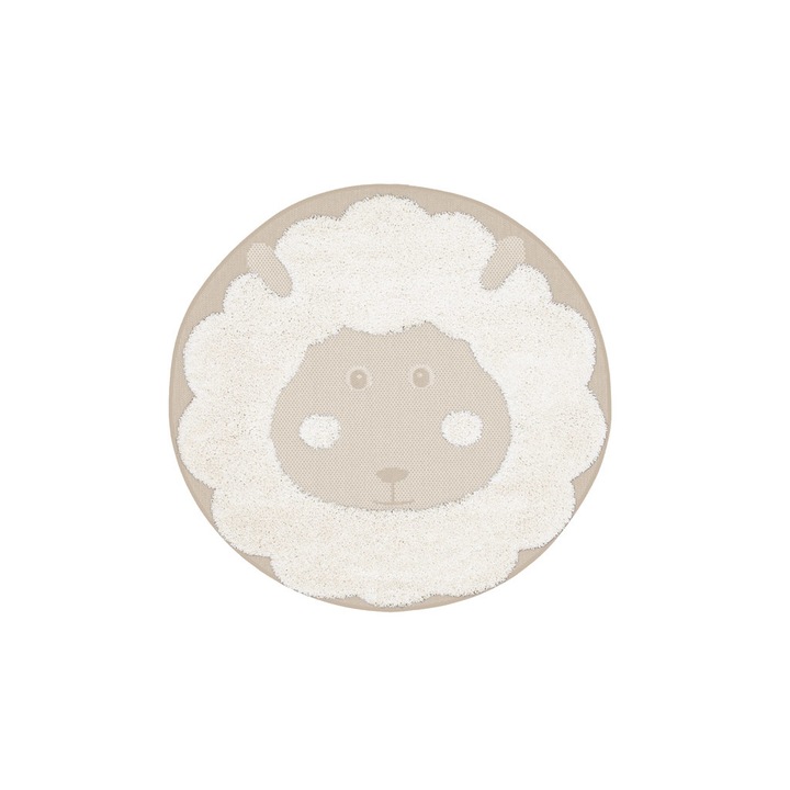 Covor, Royal Carpet, 100% poliester, Richie 15545 653, white, 120×120 cm