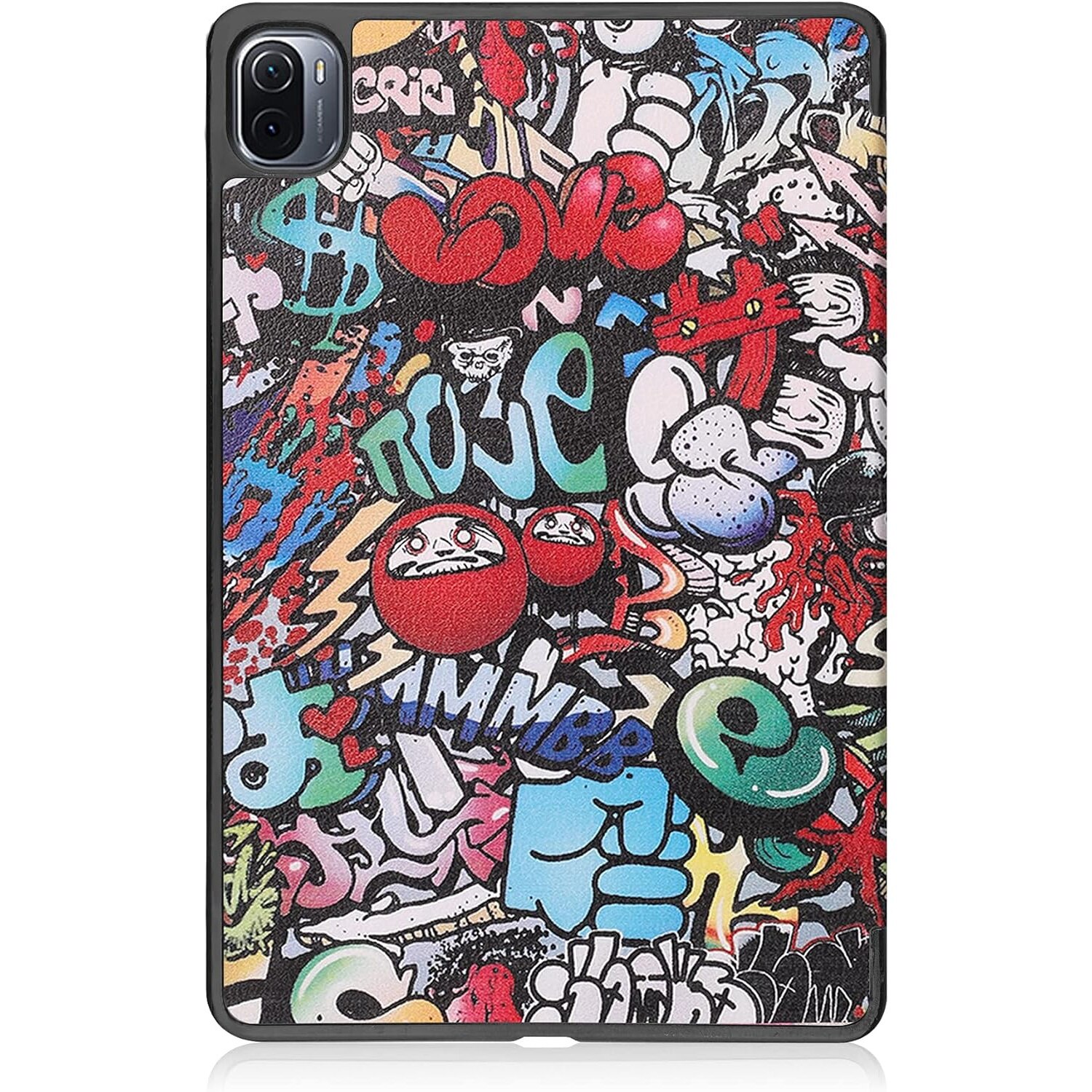 Husa Slim Sigloo, Smart Cover, Trifold, pentru tableta Xiaomi Mi Pad 5, Mi Pad 5 Pro, model Graffity