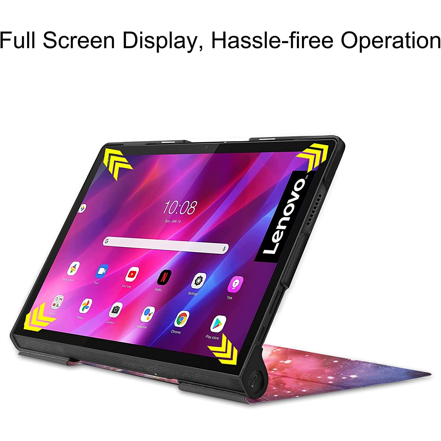 Husa Smart Cover, Sigloo, pentru tableta Lenovo Yoga Tab 11 YT-J706F, 11 inch, 2021, Model Galaxy
