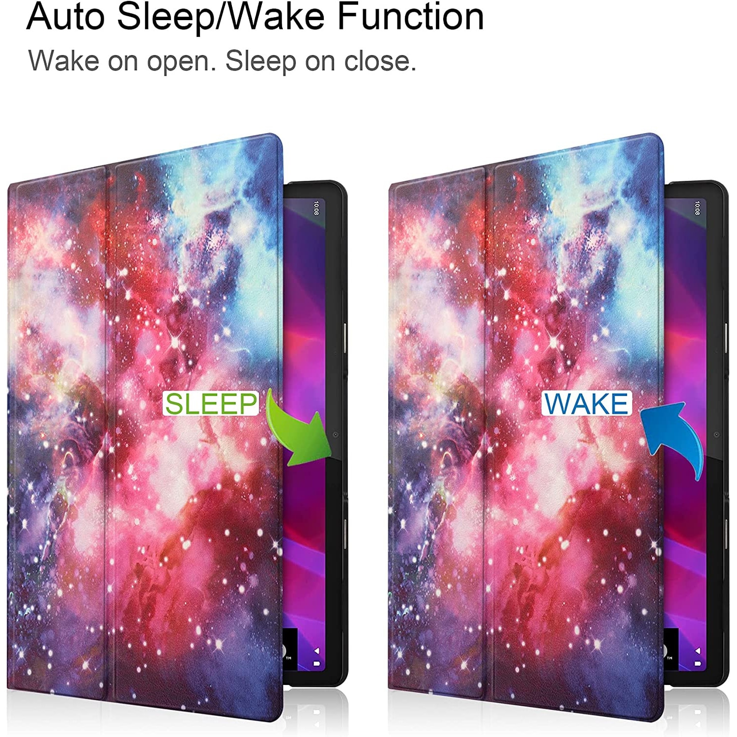 Husa Smart Cover, Sigloo, pentru tableta Lenovo Yoga Tab 11 YT-J706F, 11 inch, 2021, Model Galaxy