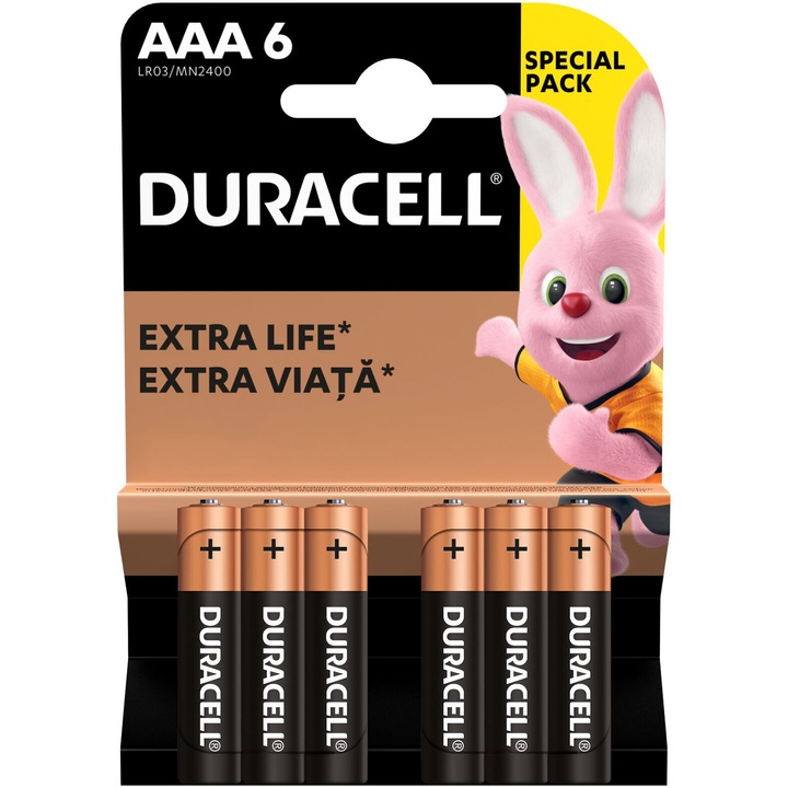 Батерии Duracell Basic, AAA, 6 броя