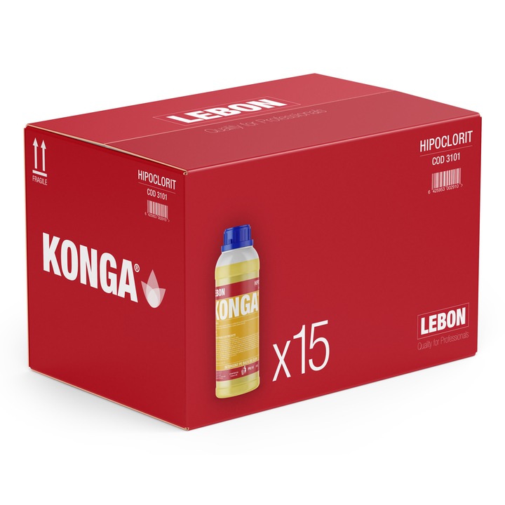 Set de 15 x Clor Konga, cu parfum de liliac, 1 L