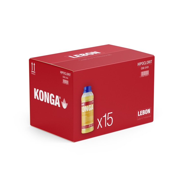Комплект от 15 x 1L хлор, с аромат на цветя, за професионална употреба с разреждане 1:10