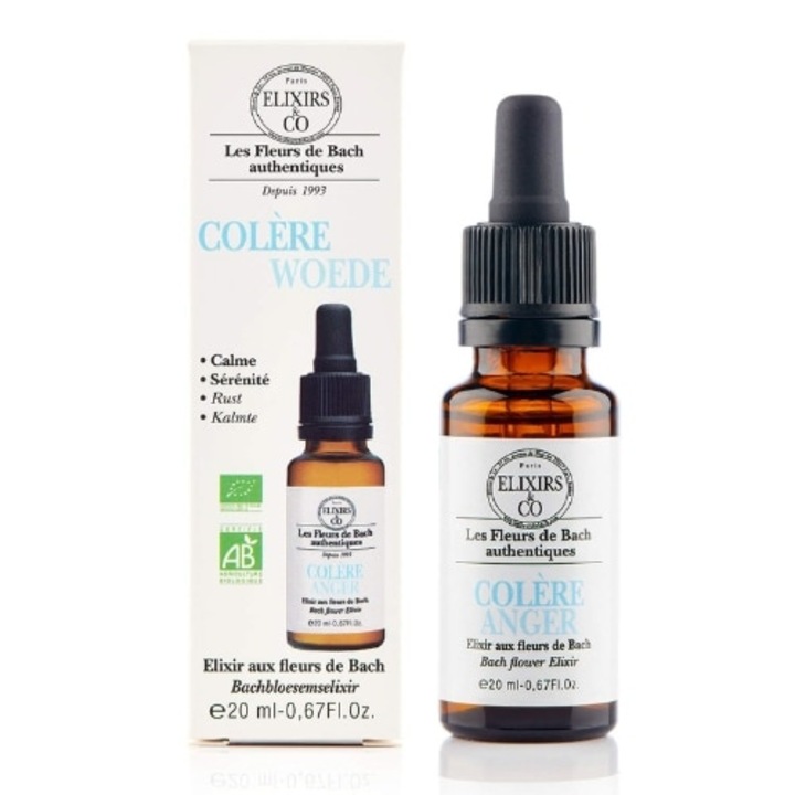Elixir pe baza de remedii florale dr. Bach impotriva furiei si intolerantei