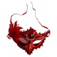 Masca de carnaval / Halloween tip woman cu floare, Rosu