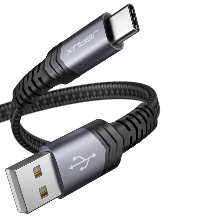 Cablu adaptor, Jsaux, USB A la USB C, 2 buc, universal, fast charge, 3m