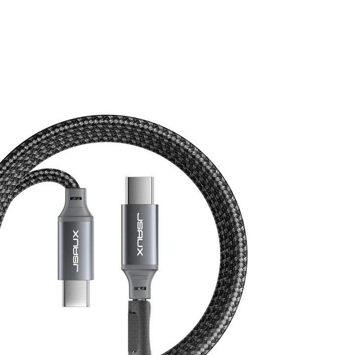 Cablu adaptor, Jsaux, USB C la USB C, 100W, durabil, universal, 2m