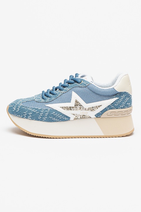 Liu Jo, Dreamy sneaker, Fehér/Aranyszín/Kék