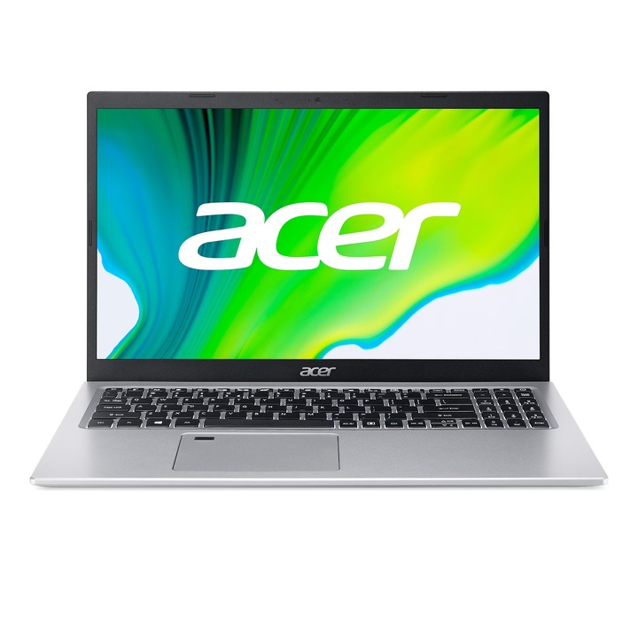Acer Aspire 5 A515-56G laptop Intel® Core™ i5-1135G7 processzorral 4,20 GHz-ig, 15,6 hüvelykes, Full HD, IPS, 12 GB DDR4, 512 GB SSD, NVIDIA® GeForce MX450 2 GB, operációs rendszer nélkül, ezüst