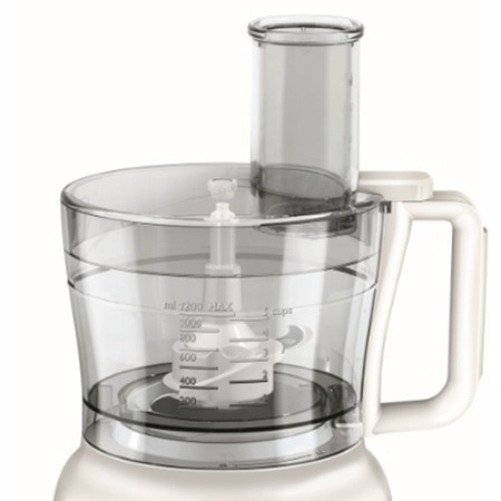 Robot de bucatarie Philips HR7627/00 Daily Collection, 650 W, 2 viteze + puls, 2.1 L, dispozitiv de emulsifiere, accesorii inox, Alb