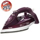Fier de calcat Tefal Ultimate Anti-Calc FV9650, Talpa Autoclean, 2600 W, 0.32 l, 210 g/min, Alb/Visiniu