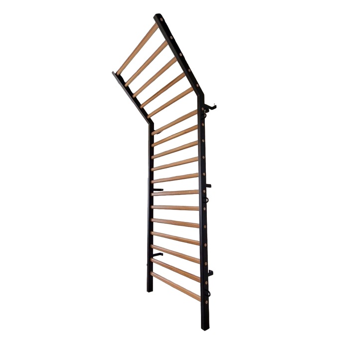 Spalier cu laterale metal si bare lemn, 240cm X 90cm