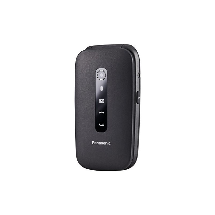 Telefon mobil pentru persoane varstnice, Panasonic KX-TU550EXB, 4g, buton SOS, Negru
