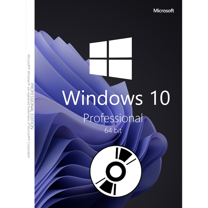 Microsoft Windows 10 Pro, 64 bit, Multilanguage, DVD