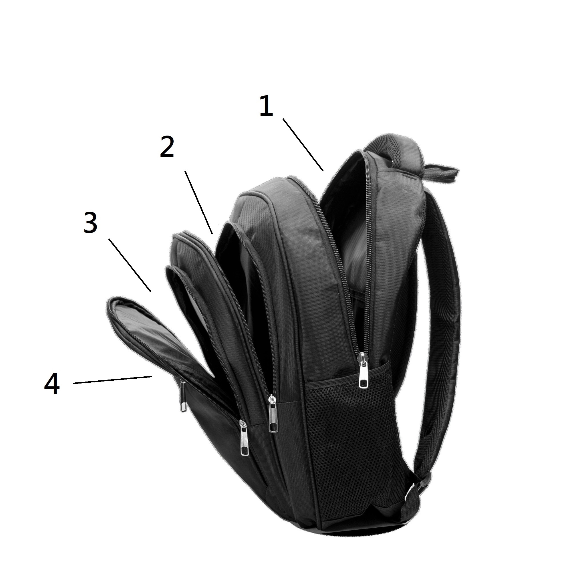 Rucsac pentru laptop, Dollcini, Nylon, pentru laptop 17", 25L, Negru