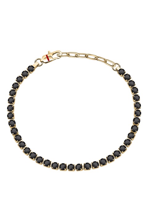 Sector, Rozsdamentes acél karkötő cirkóniával, Aranyszín, Fekete