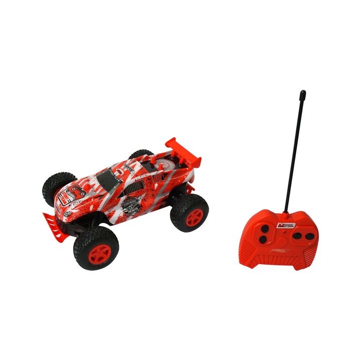 Masinuta Hot Wheels Rock Monster cu telecomanda 1/24, rosie