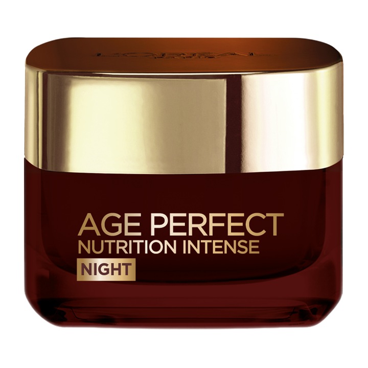 Crema de noapte antirid L'Oréal Paris Age Perfect Nutrition Intense pentru ten matur, 50 ml