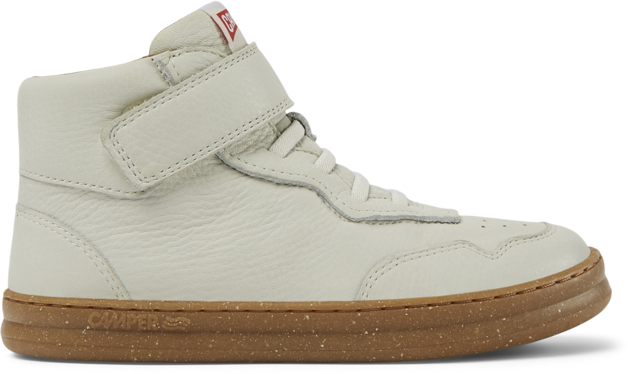 Camper, Pantofi sport din piele cu inchidere velcro Runner Four 565, Alb, 29 EU