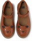 Camper, Pantofi din piele cu model pisica Savina Twins 701, Maro scortisoara, 35 EU