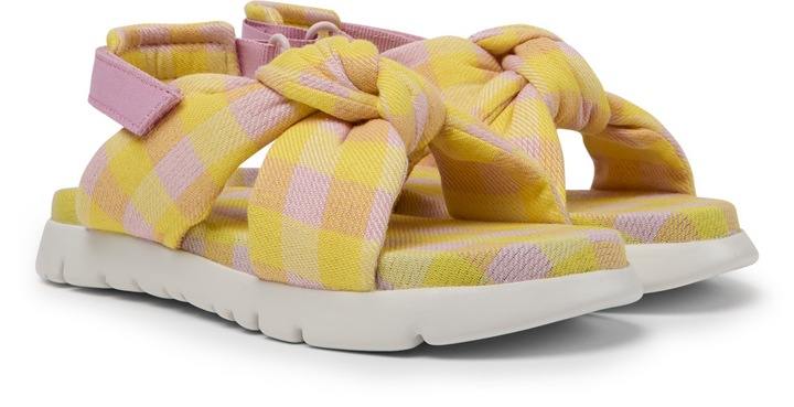 Camper, Sandale slingback Oruga 743, Galben, Roz, 35 EU - eMAG.ro