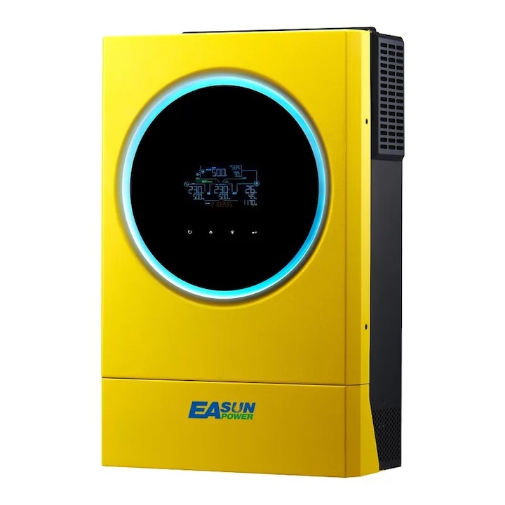 Invertor EASUN SV IV 5.6 KW sinus pur 48V cu regulator MPPT 120A si modul WIFI pentru monitorizare inclus, off-grid si on-grid, cu posibilitate injectare in retea, panouri fotovoltaice, kit solar