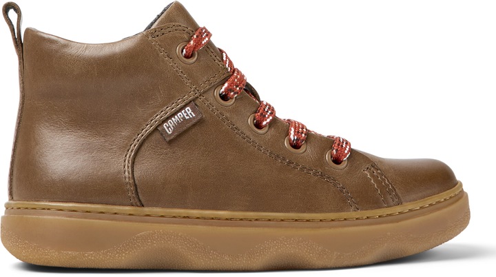 Camper, Pantofi sport inalti din piele Kiddo 8519, Maro