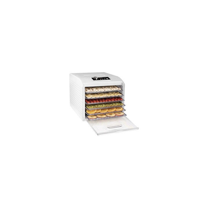 Deshidrator fructe si legume, 650 W, 6 tavi, 5 programe automate