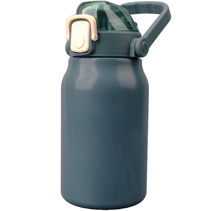 Sticla termica, Aubini, Otel inoxidabil, 1L, Albastru