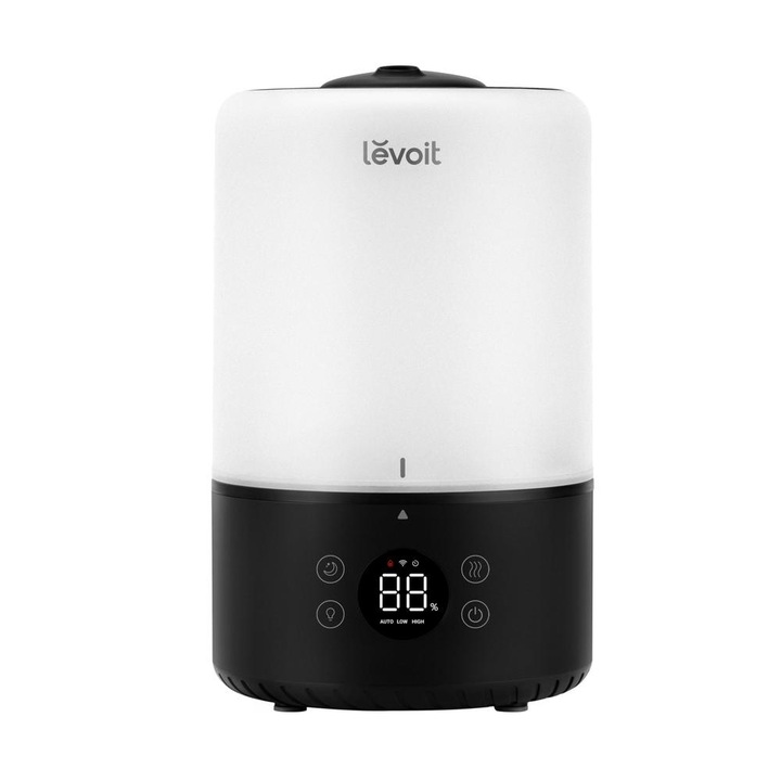 Овлажнител за въздух Levoit Dual 200S PRO, SMART, WI-FI Ultrasonic, 3l резервоар, безшумен, ароматерапия, функция AUTO, 25 часа автономия, черен дизайн