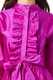 Framboise Rochelle копринена рокля XS в цвят фуксия