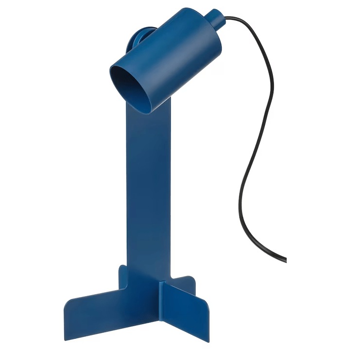 Acél asztali lámpa, sötétkék, 29 cm, 8,5 W, GU10