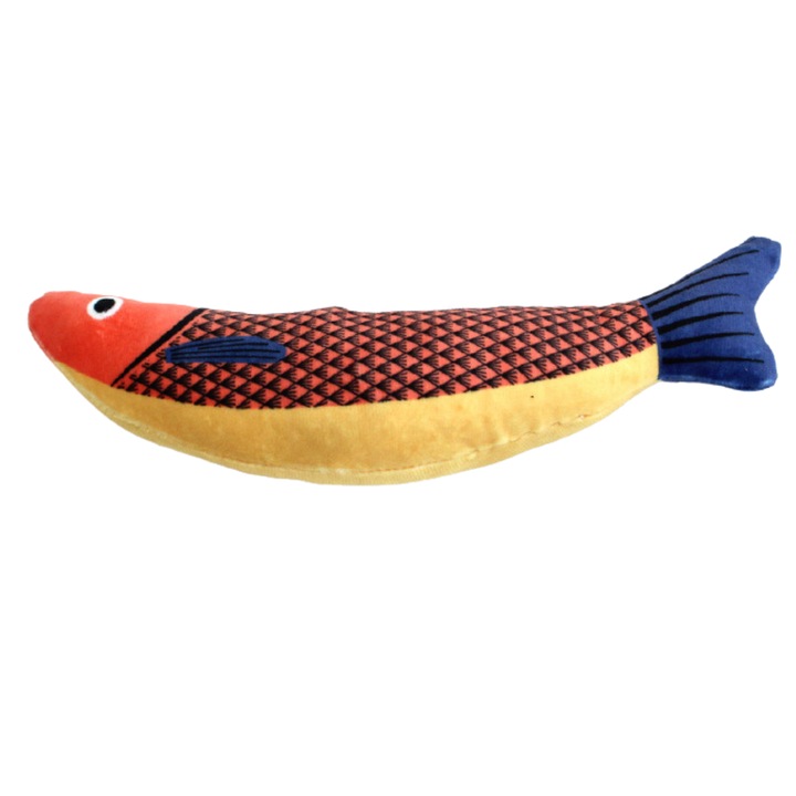 Jucarie pentru pisici cu catnip Peste portocaliu 24cm