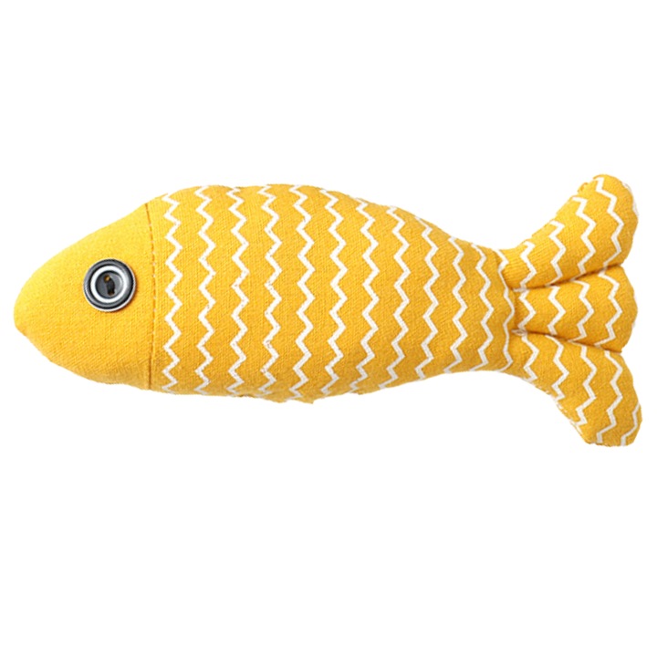 Jucarie pentru pisici cu catnip peste galben zig-zag 21cm