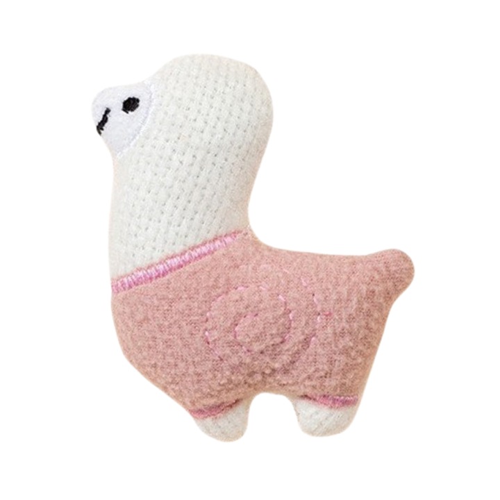 Jucarie pentru pisici cu catnip Llama roz 12cm
