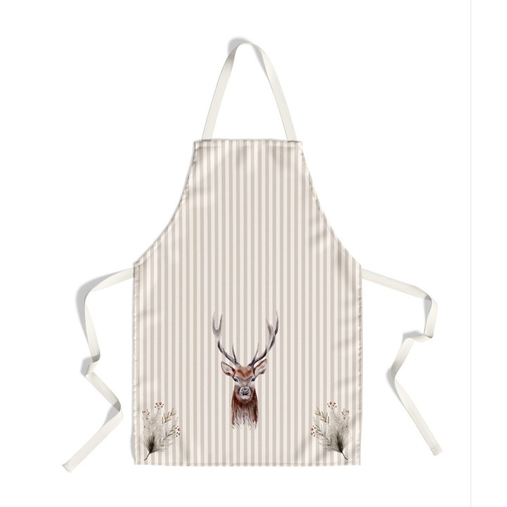 Sort de bucatarie cu motive de Craciun, bumbac 100%, 70x85 cm, Cotton Club, Nick