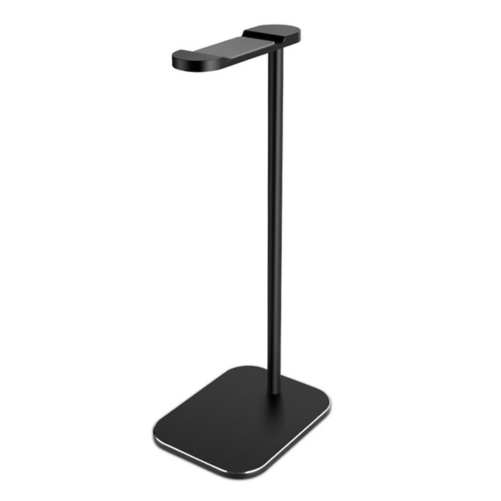 PadForce Metallo Premium alumínium fejhallgató tartó, modern és minimalista stílus, csúszásmentes talp - fekete