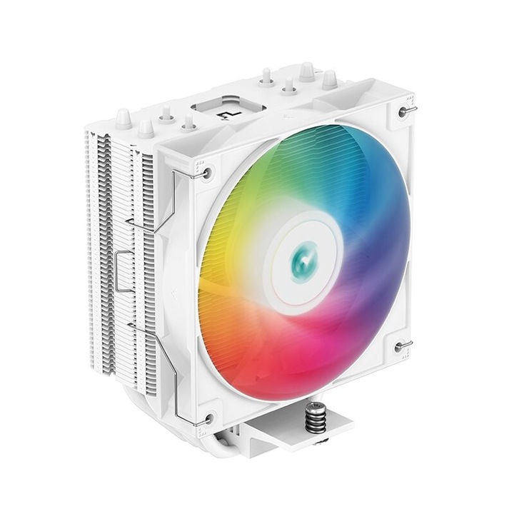 Процесорен охладител Deepcool AG400, бяло aRGB осветление