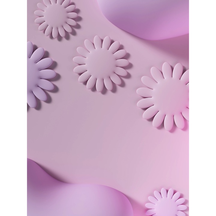 Tapet Premium Canvas Abstract flori 3D roz 120x180 cm