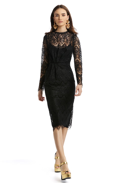 Черна дантелена рокля Framboise Lima