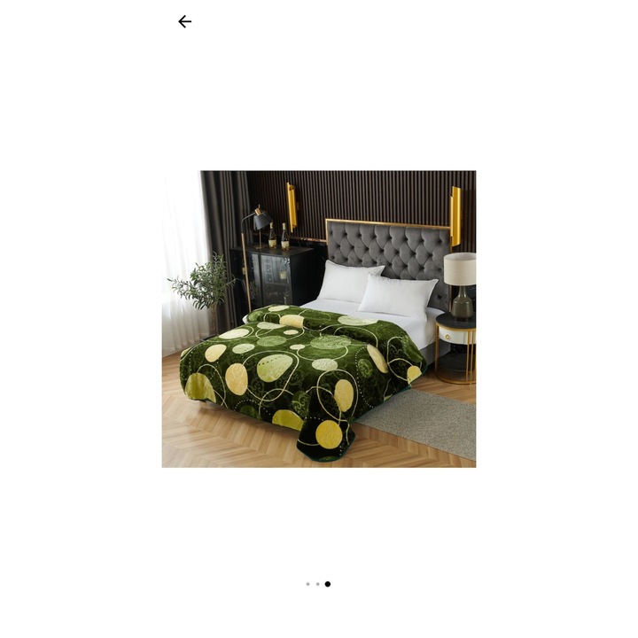 Дебело релефно одеяло 4,5 кг зелено геометричен десен 200/240