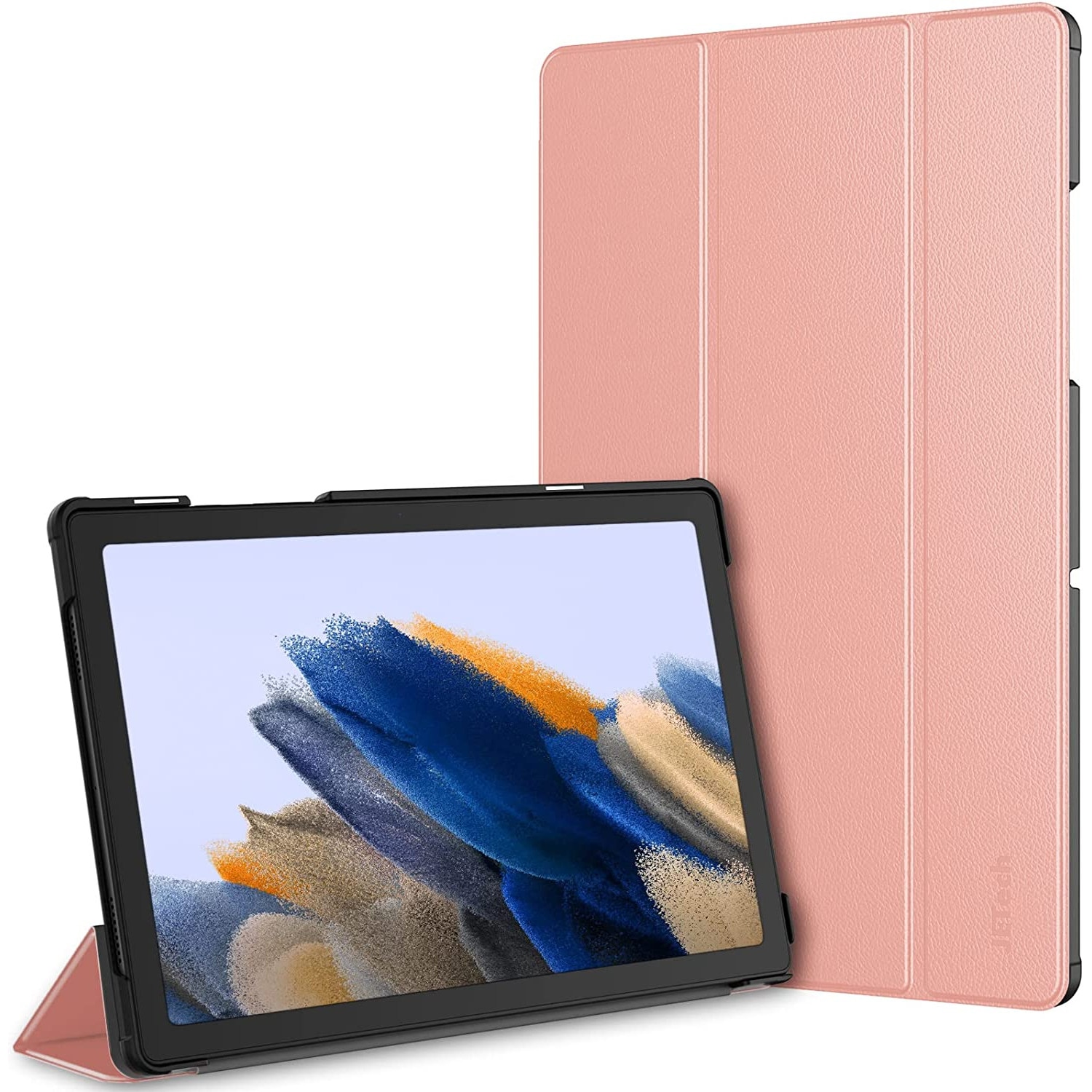Husa Slim Sigloo, Smart Cover, Trifold, pentru tableta Huawei MediaPad T3 10, 9.6 inch, Rose Gold