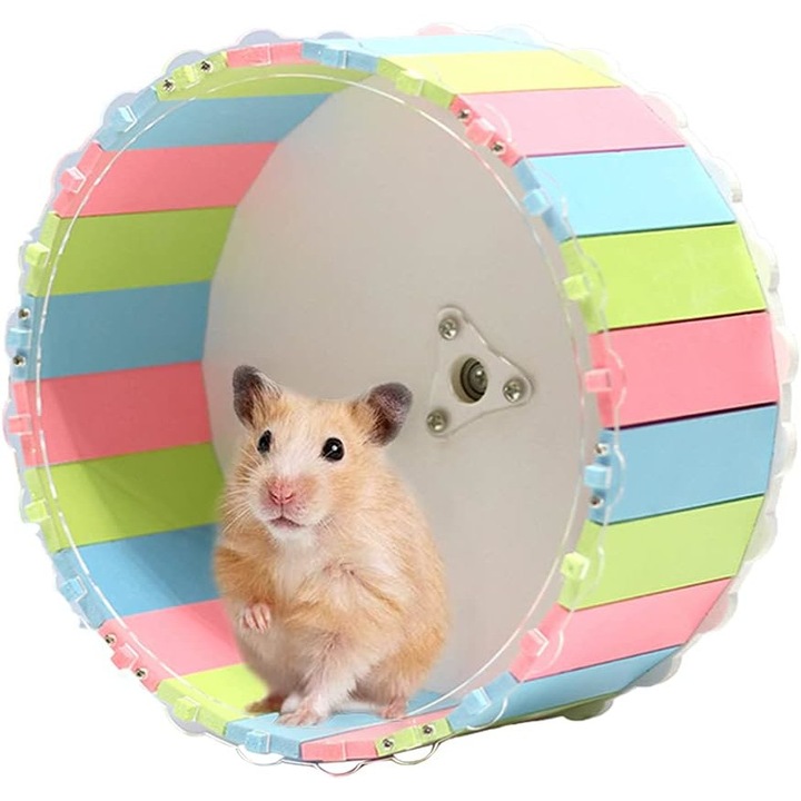 Roata fitness hamster, Jormftte, PVC, 15x6.5cm, multicolor