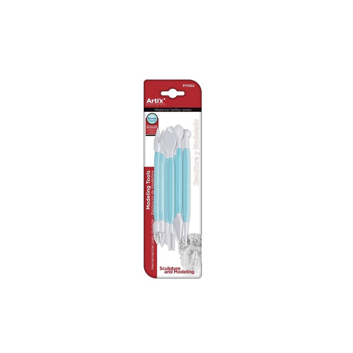 Set 8 spatule din plastic pentru modelare cu diferite finisaje la ambele capete