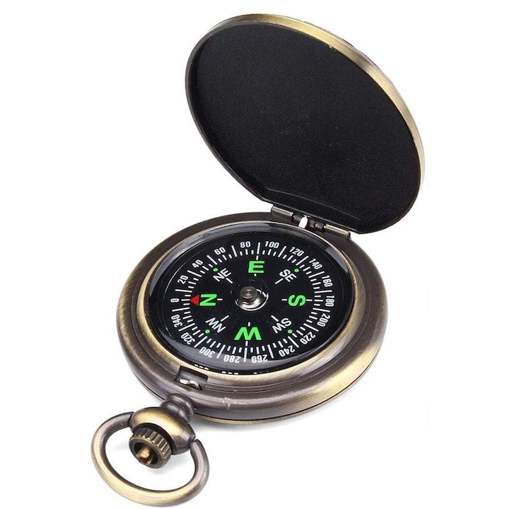 Iránytű, Jormftte, Réz, 15,5x46x65mm, Arany