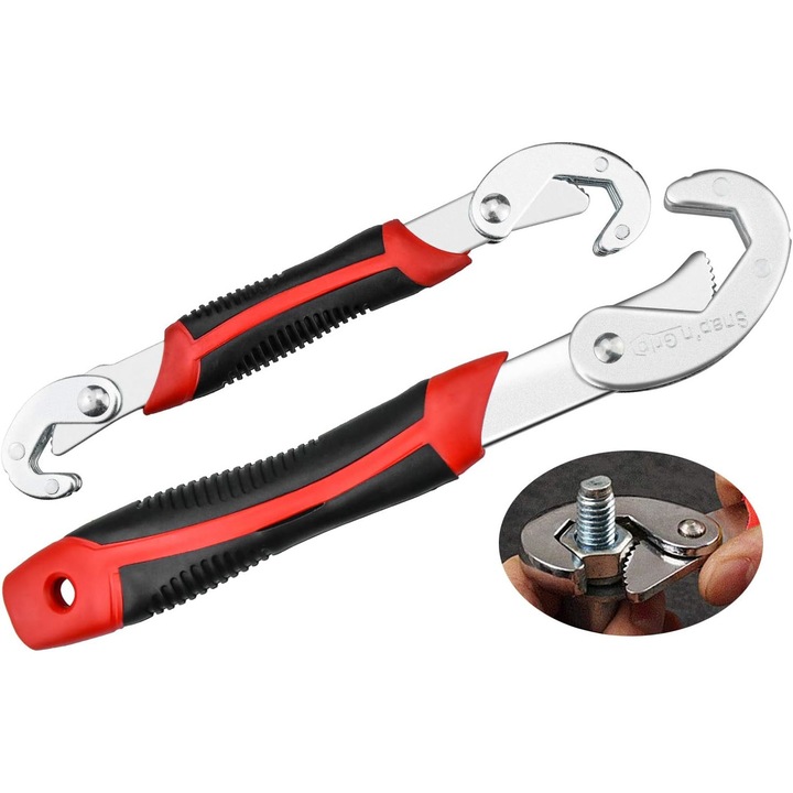 Комплект регулируеми универсални гаечни ключове Jormftte, 9-32 мм, стомана c45, PVC, 2 броя