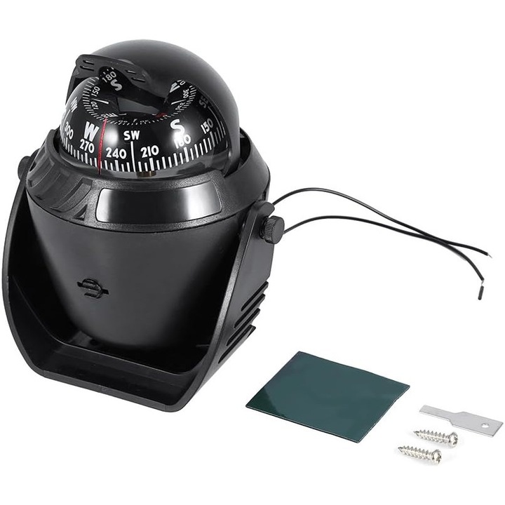 Navigációs iránytű, Jormftte, műanyag, fekete