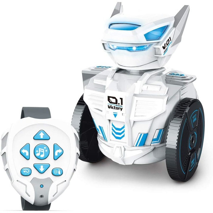 Távirányítós robotjáték, Mmgoqqt, teflon, fehér/kék