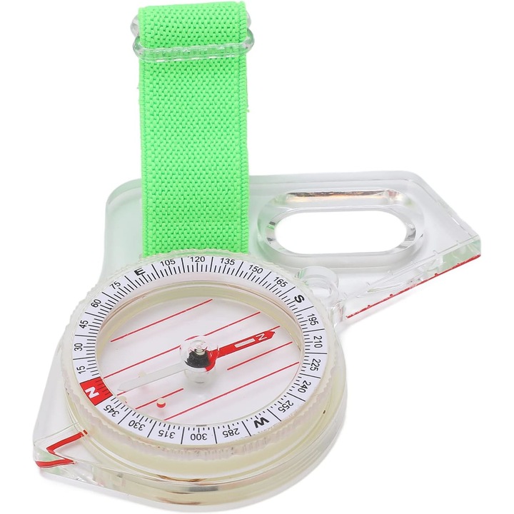 Kemping iránytű, Jormftte, akril, fehér/zöld